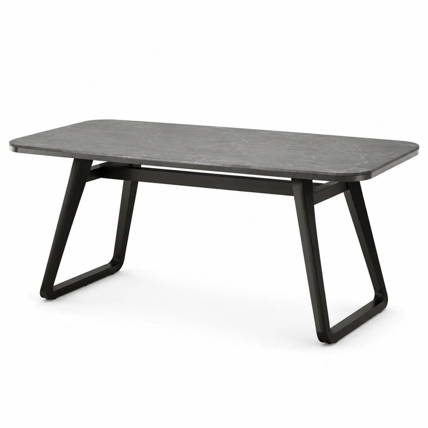 Table rectangulaire en céramique et métal 180x90x75 cm