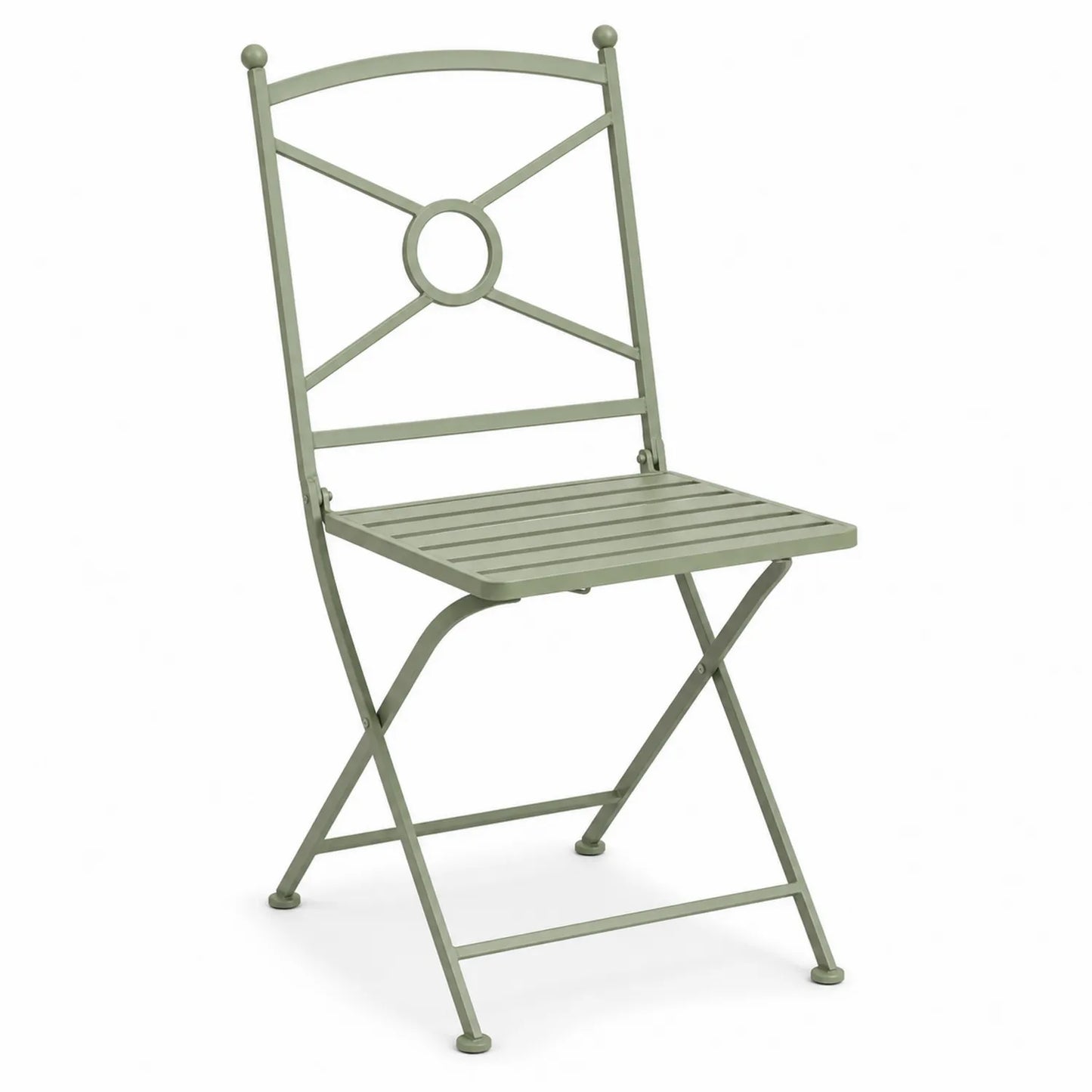 Chaise pliante extérieure en métal Vert