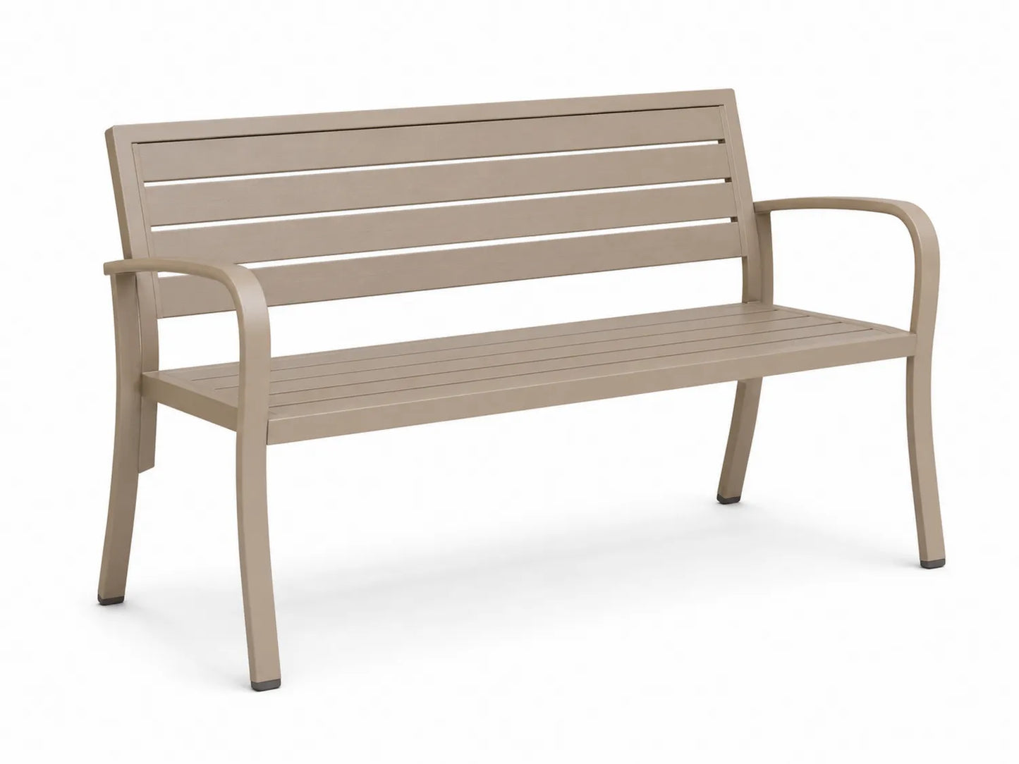 Banc en aluminium pour extérieur Taupe 120cm