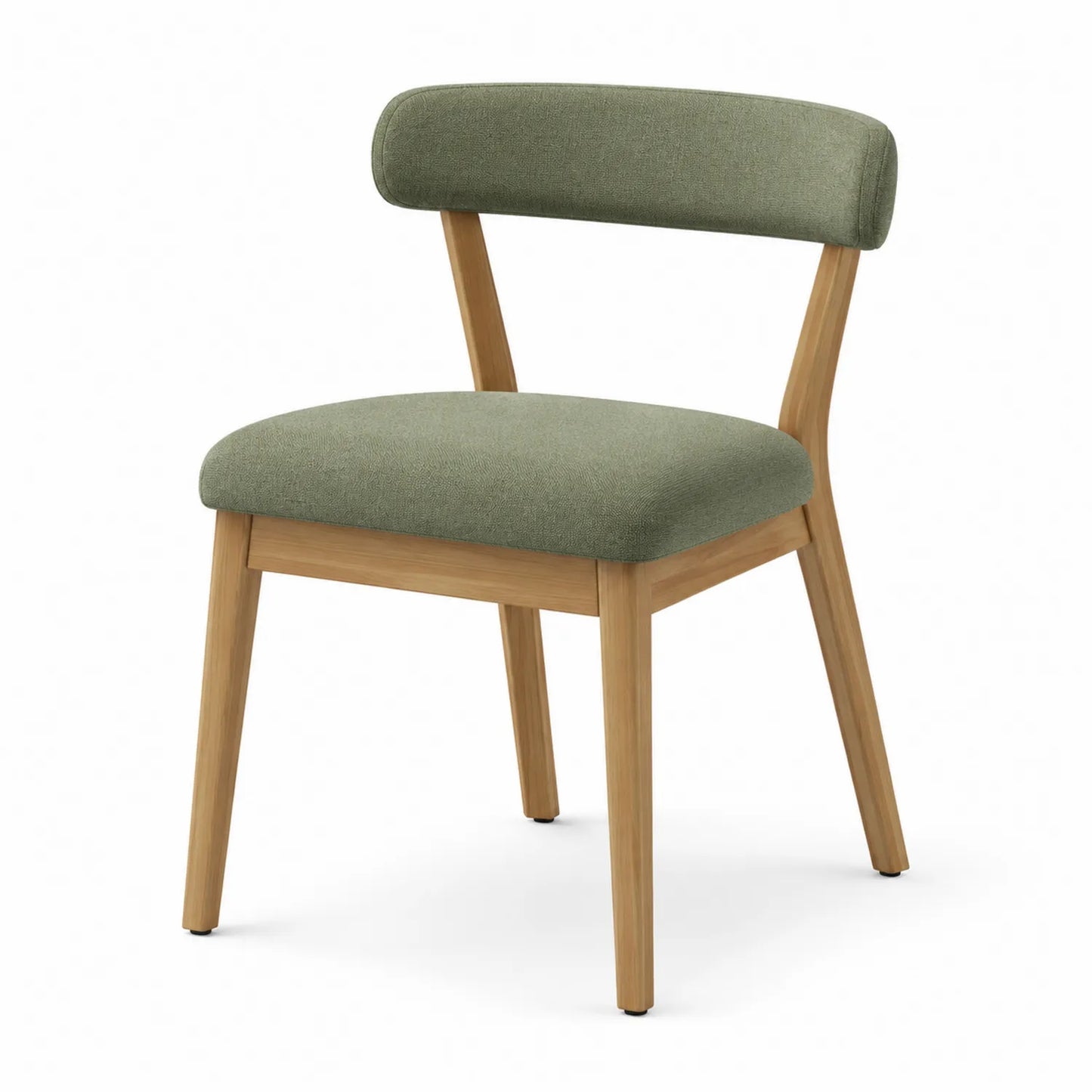 Chaise en Bois et Tissu Polyester Vert