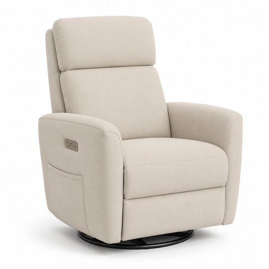 Fauteuil inclinable électrique en tissu Beige