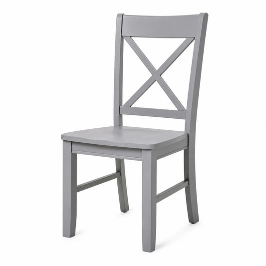 Chaise en bois gris 85x45x50 cm